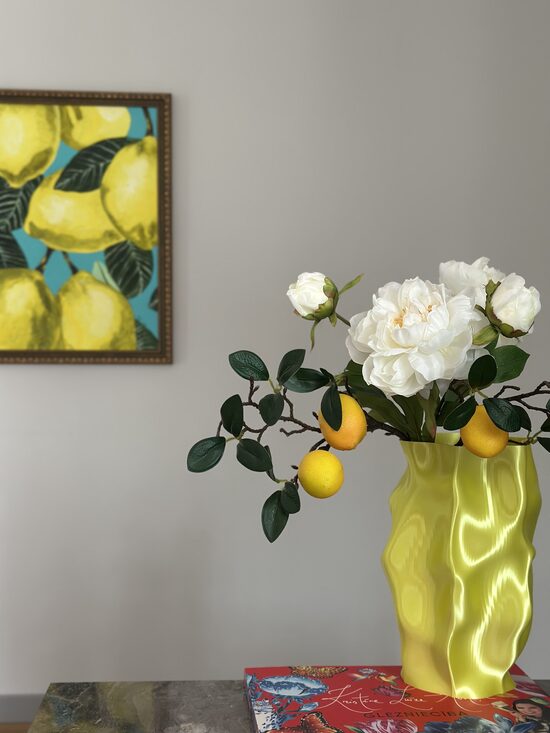 Ziedu vāze " Abstract Lemon"
