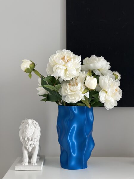 Flower vase "Abstract Capri Blue"